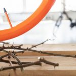 orangefarbener Tubolito Fahrradschlauch