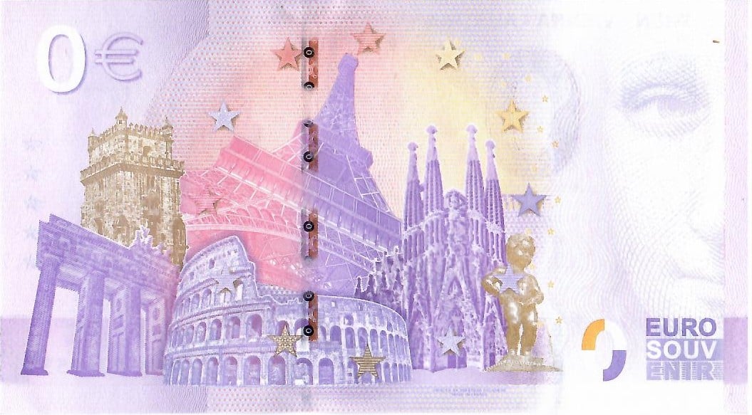 Allgemeine Rückseite eines 0-Euro-Souvenirscheines