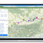 Screenshot / Pressefoto der Tourplanungsansicht von Bikemap