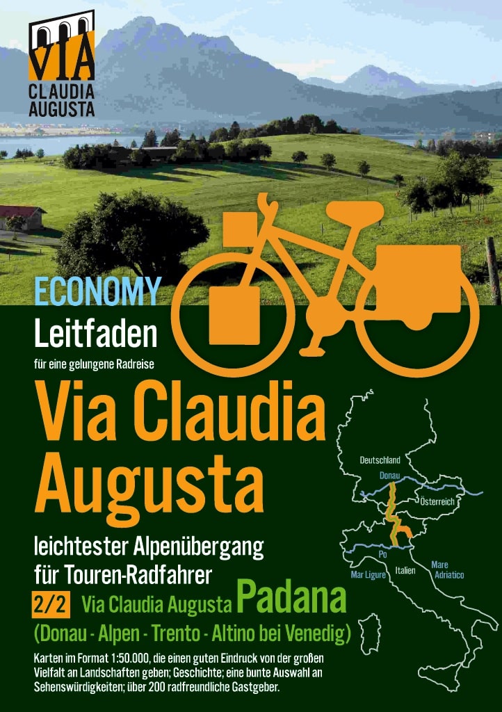 Deckblatt Tourenbuch der Via Claudia Augusta - Padana-Route